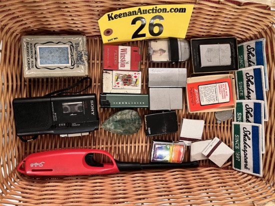 LOT: 10-LIGHTER COLLECTION ZIPPOS, NUDIE, NOVELTY