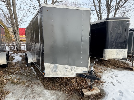 2018 LGS 7’X16’ ENCLOSED V-NOSE TRAILER, VIN: 53BLTEA28JP002638