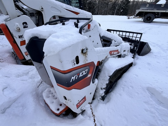 2024 BOBCAT MT100 MINI TRACK LOADER & FORKTINES, MATERIAL BUCKET