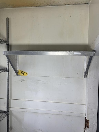 BID PRICE X 2 - (2) STAINLESS STEEL WALL SHELVES