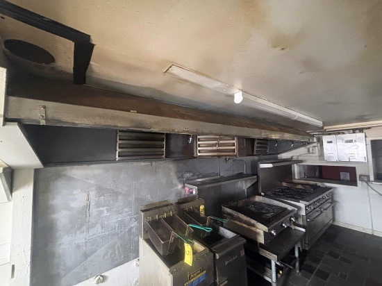 16' X 32" X 14"D GALVANIZED KITCHEN HOOD