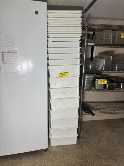12-ASSORTED INGREDIENT BINS W/10 LIDS