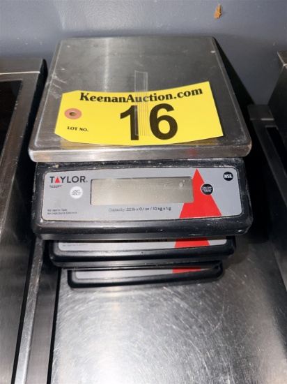 BID PRICE X 3 - (3) TAYLOR TE22FT DIGITAL PORTION SCALES