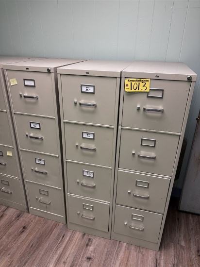 Bid Price X 3 - (3) Hon 4-Drawer File Cabinets