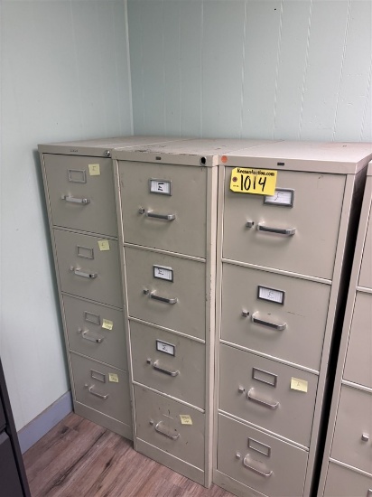 Bid Price X 3 - (3) Hon 4-Drawer File Cabinets