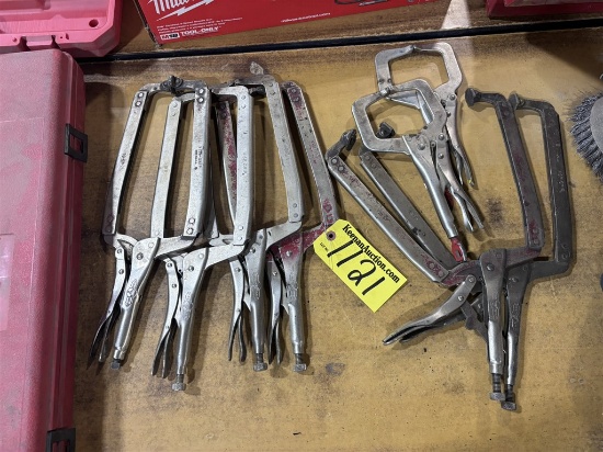 BID PRICE X 8 - (8) ASSORTED SIZE WELDING CLAMPS