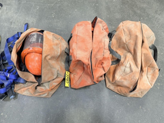 BID PRICE X3 - (3) SAFETY BAGS, HELMATS, GLOVES & JACKETS