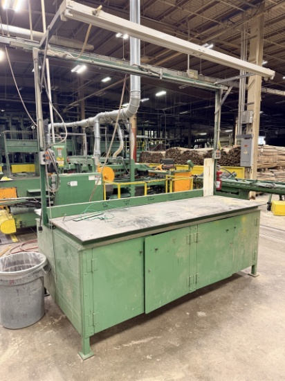 POWERED STEEL TOP WORK BENCH, 8' X 54" X 102"H