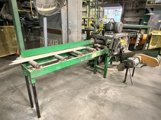 8' Powered Roller Feed Conveyor, 10hp Severe Duty
