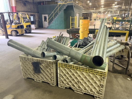 3-Crates Of Assorted Duct, Pipe Conduit, Steel Conduit
