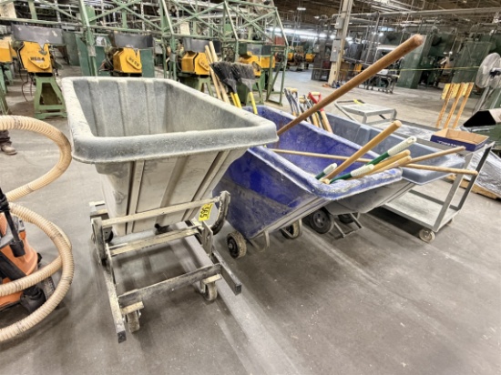 BID PRICE X 3 - (3) PORTABLE DUMP HOPPERS, 1/2-CU.YD