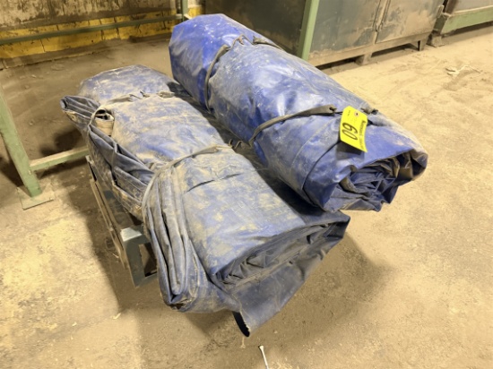 Bid Price X 2 - (2) Tarps W/ Barrel Carts