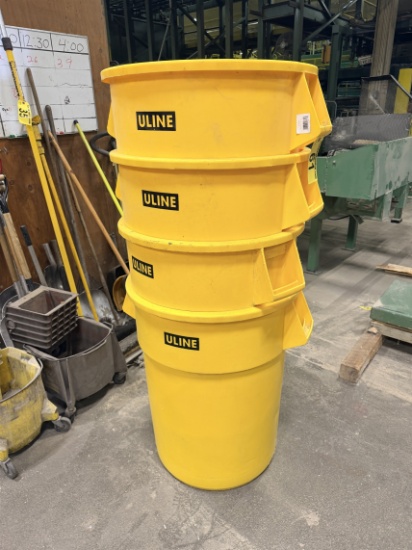 Bid Price X 4 - (4) Uline 55-Gal. Trash Bins