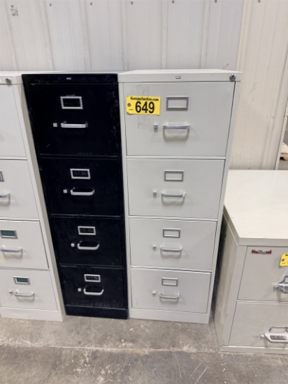 Bid Price X 2 - (2) Hon 4-Drawer File Cabinets