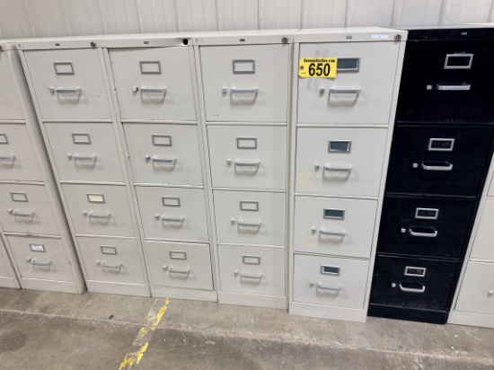 Bid Price X 4 - (4) Hon 4-Drawer File Cabinets