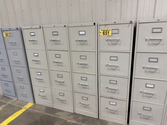 Bid Price X 4 - (4) Hon 4-Drawer File Cabinets