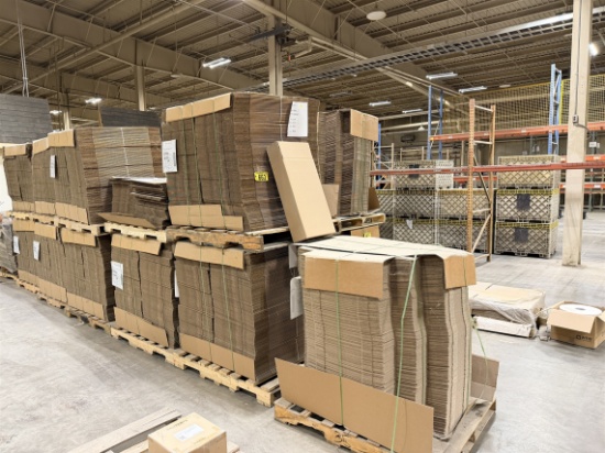 Lot: 10.5-Skids Of 25" X 14-1/2" X 6" Cardboard Boxes