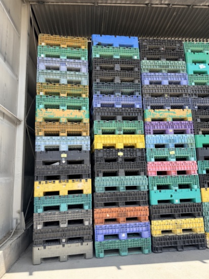 Bid Price X 64 - (64) Plastic 46" X 48" X 25" Crates
