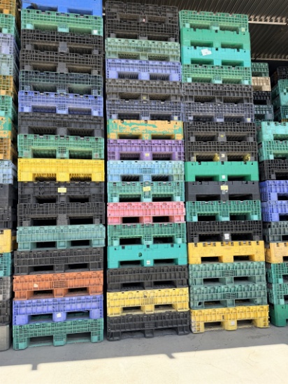 Bid Price X 64 - (64) Plastic 46" X 48" X 25" Crates