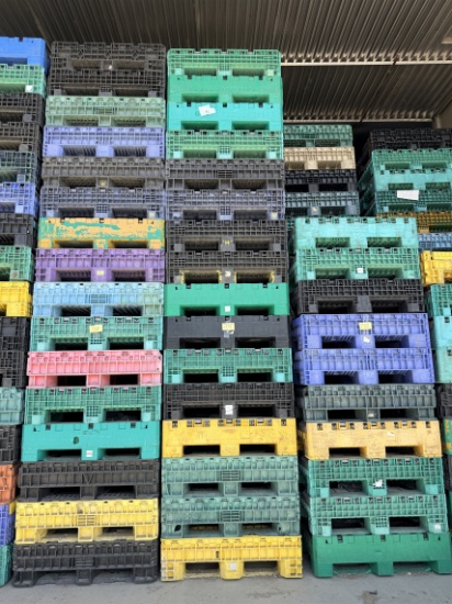 Bid Price X 64 - (64) Plastic 46" X 48" X 25" Crates