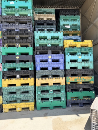 Bid Price X 58 - (58) Plastic 46" X 48" X 25" Crates