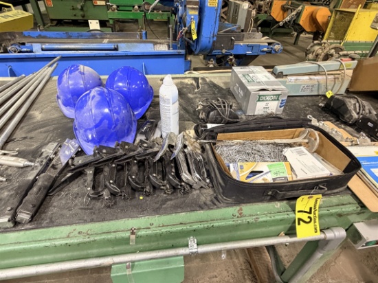 Misc. Lot: Hard Hats, Dewalt Battery Charger