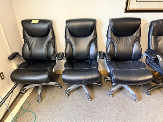 Bid Price X 3 - (3) Vinyl Upholstered Office Chairs