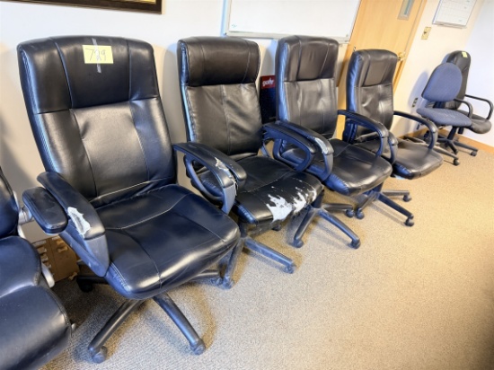 Bid Price X 4 - (4) Vinyl Upholstered Office Chairs