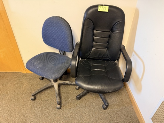 Bid Price X 2 - (2) Vinyl Upholstered Office Chairs