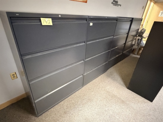Bid Price X 4 - (4) Hon 4-Drawer Files 36"