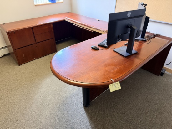 Kimball U-Shape Desk 105" X 6' Broken Edge