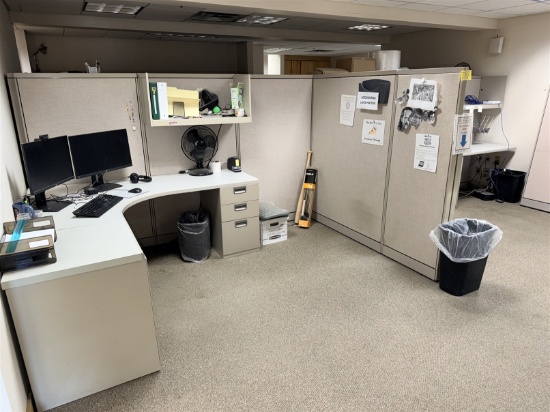 4-Section Modular Office Cubicles