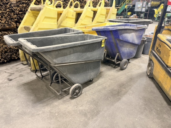 BID PRICE X 5 - (5) DUMP HOPPERS W/ 3-WASTE CANS