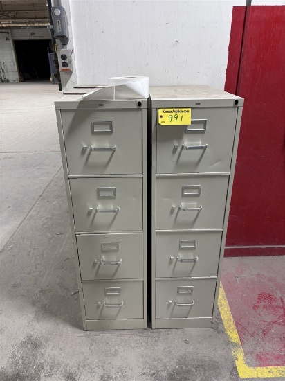Bid Price X 2 - (2) Hon 4-Drawer File Cabinets