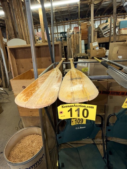 Pair Of Feather Brand Wooden Paddles