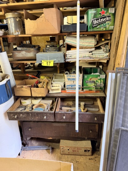 4-Drawer Chest Of Drawers & Contents On 2-Shelves: