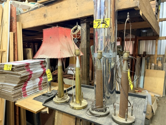 Lot: 4-28" Bullet Table Lamps