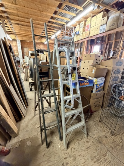 Lot: 7' Aluminum Step W/ Ladder Brace