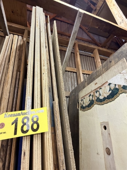 Lot: 6-Sheets Assorted Plywood 8' X 4', 2-Corkboard