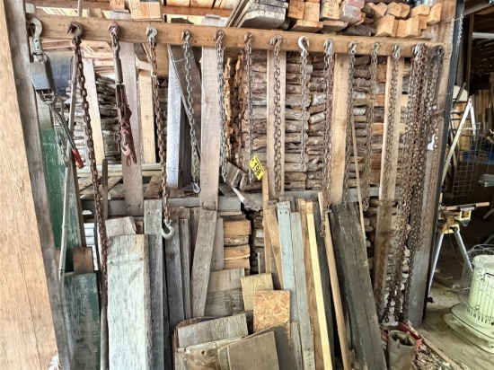 Lot: 18-Assorted Rigging & Towing Chains, J-Hook