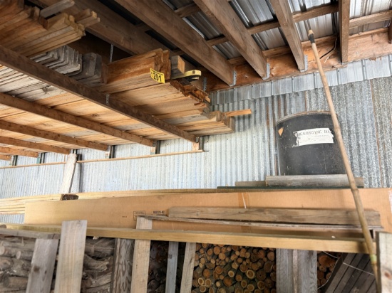 Lot Of Assorted Lumber On Rafters: