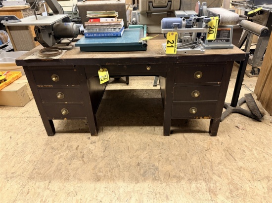 5' X 38" Custom Built Woodworking Desk