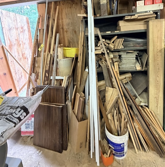 Lot Of Misc. Lumber, Moldings, Trim, Scrap Wood