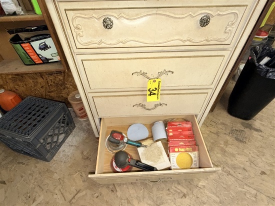 Storage Cabinet & Contents: