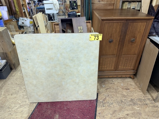 Lot: 2-Door Cabinet & Card Table