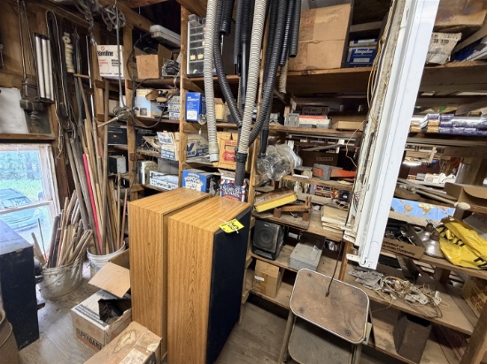 Contents On 10-Sections Of Wood Shelving: