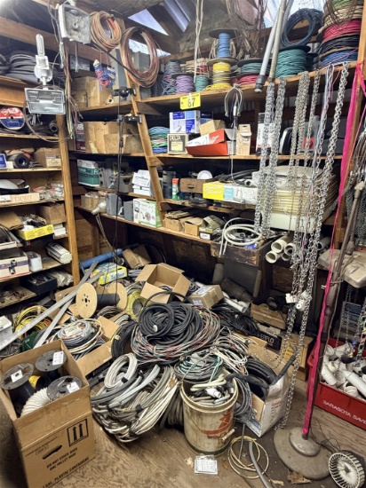 Lot: Electrical Wire, Chain, Pvc Conduit, Wire Conduit