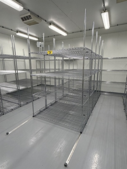 BID PRICE X 5 - (5) ULINE 5'X2'X82"H WIRE STORAGE RACKS