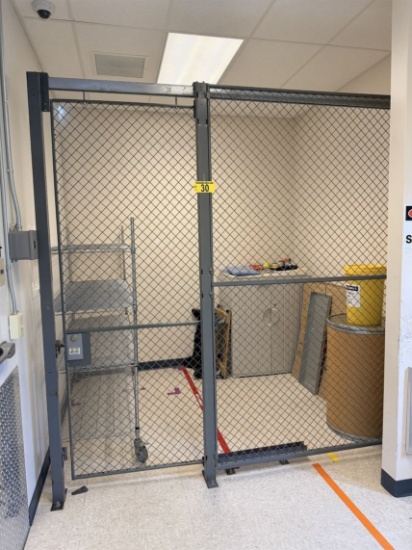 STEEL SECURITY DOOR 100"X100" W/ 8' SLIDING DOOR