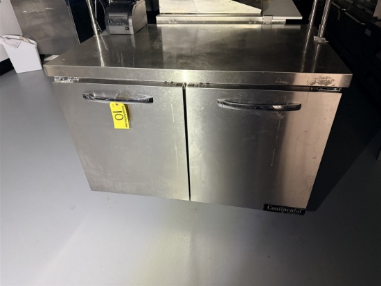 CONTINENTAL 48" 2-DOOR REFRIGERATED PREP COUNTER